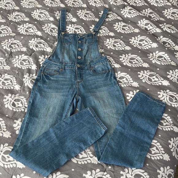 Wax Jean Medium Wash Denim Overalls Sz 